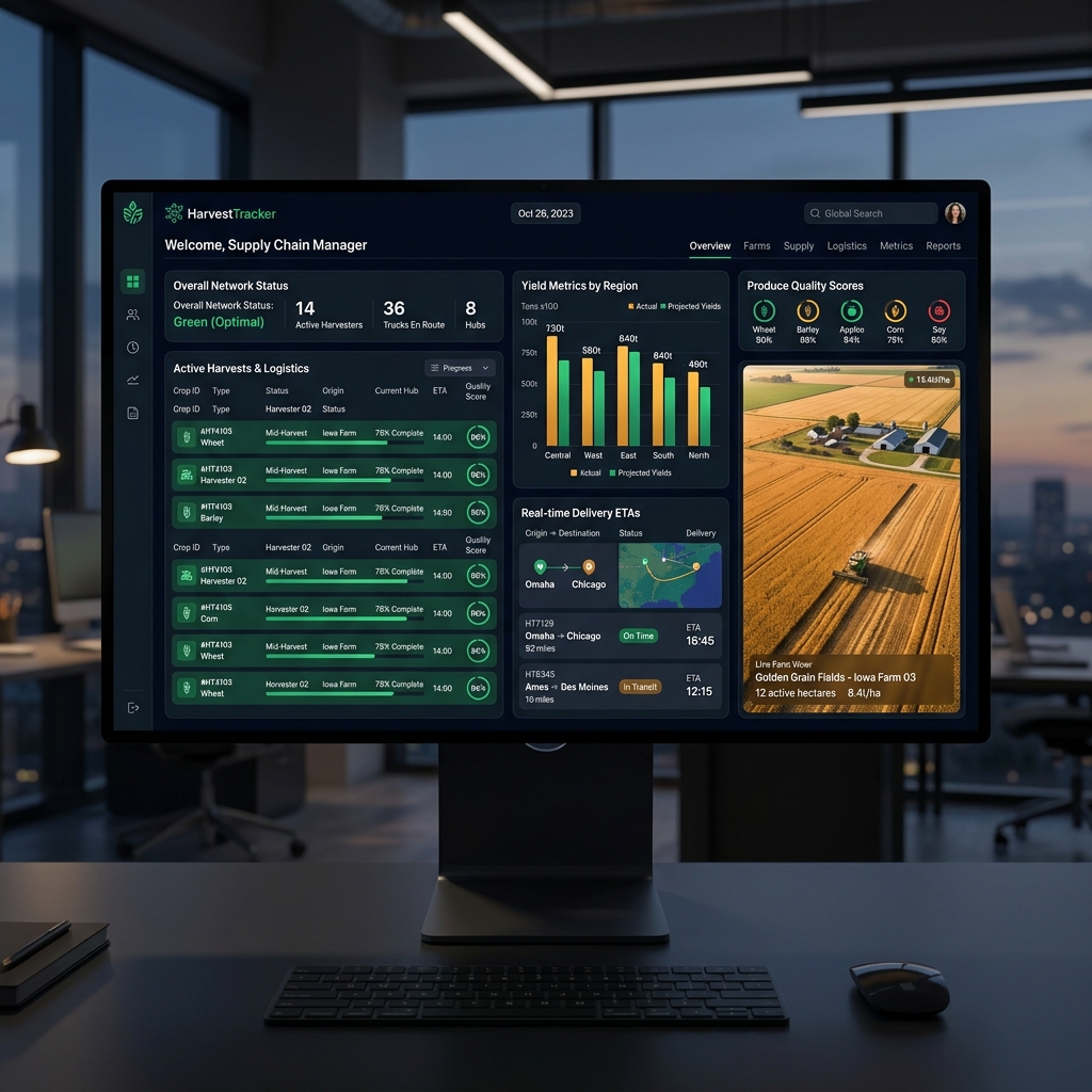 HarvestTracker Dashboard